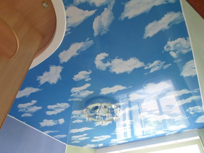 Натяжной потолок - Небо с облаками - Фото 5
